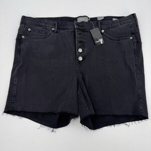Torrid 5 Inch Bombshell Premium Stretch High Rise Short Black Button Fly Size 20